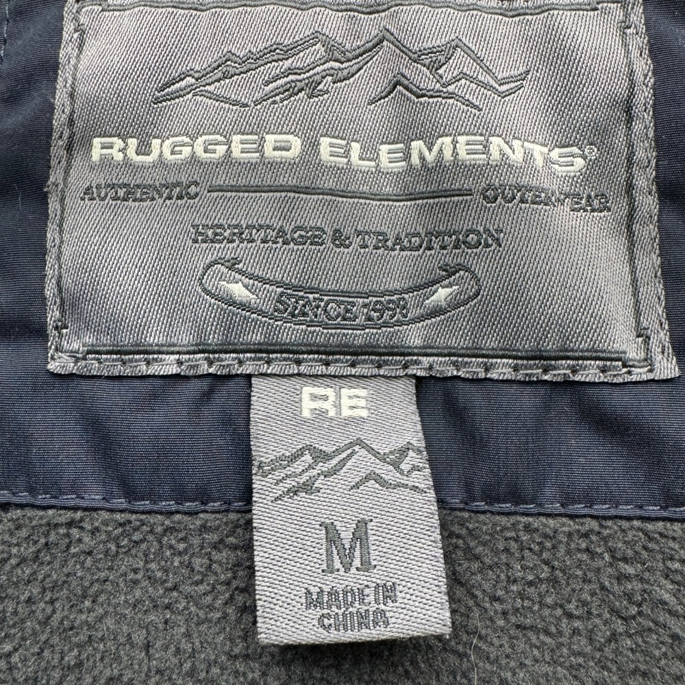 Rugged Elements Jacket Mens Medium Navy Blue Flee… - image 2